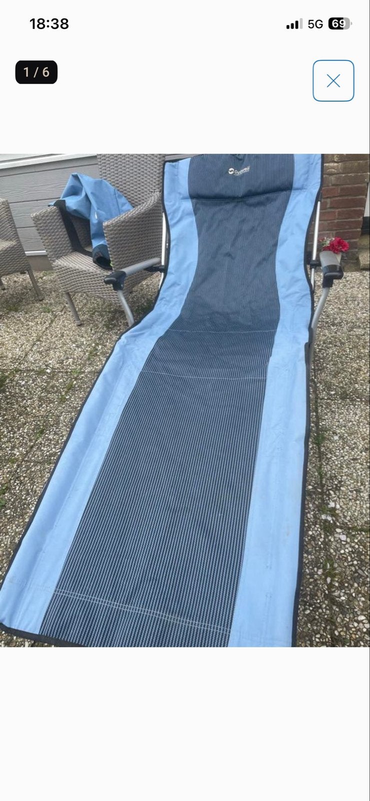 Outwell opvouwbaar ligbed/stretchbed, Ophalen of Verzenden, Gebruikt, Campingstoel