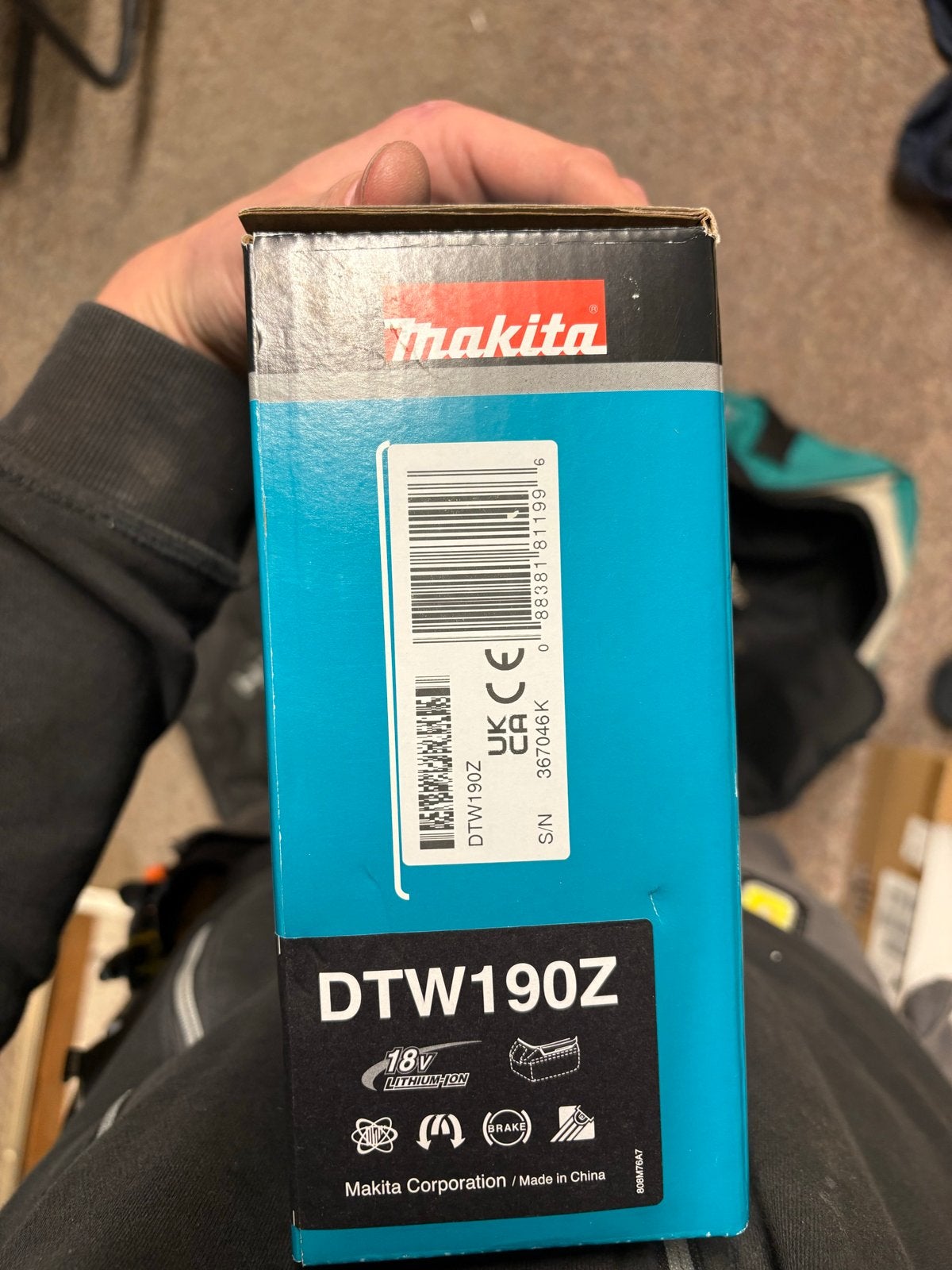 Makita DTW190Z 18V Accu Slagmoersleutel (Body), Ophalen, Nieuw