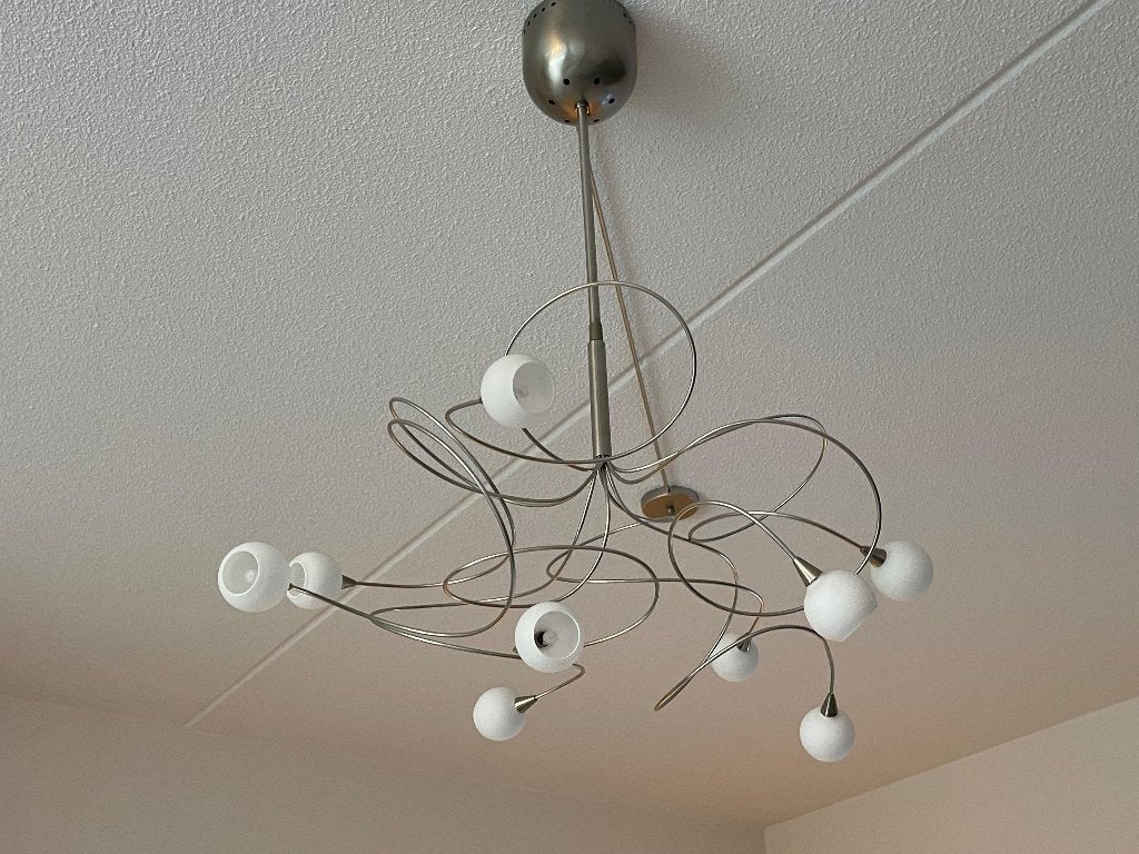Harco Loor Snow hanglamp HL9, Ophalen, Zo goed als nieuw, Glas, Modern