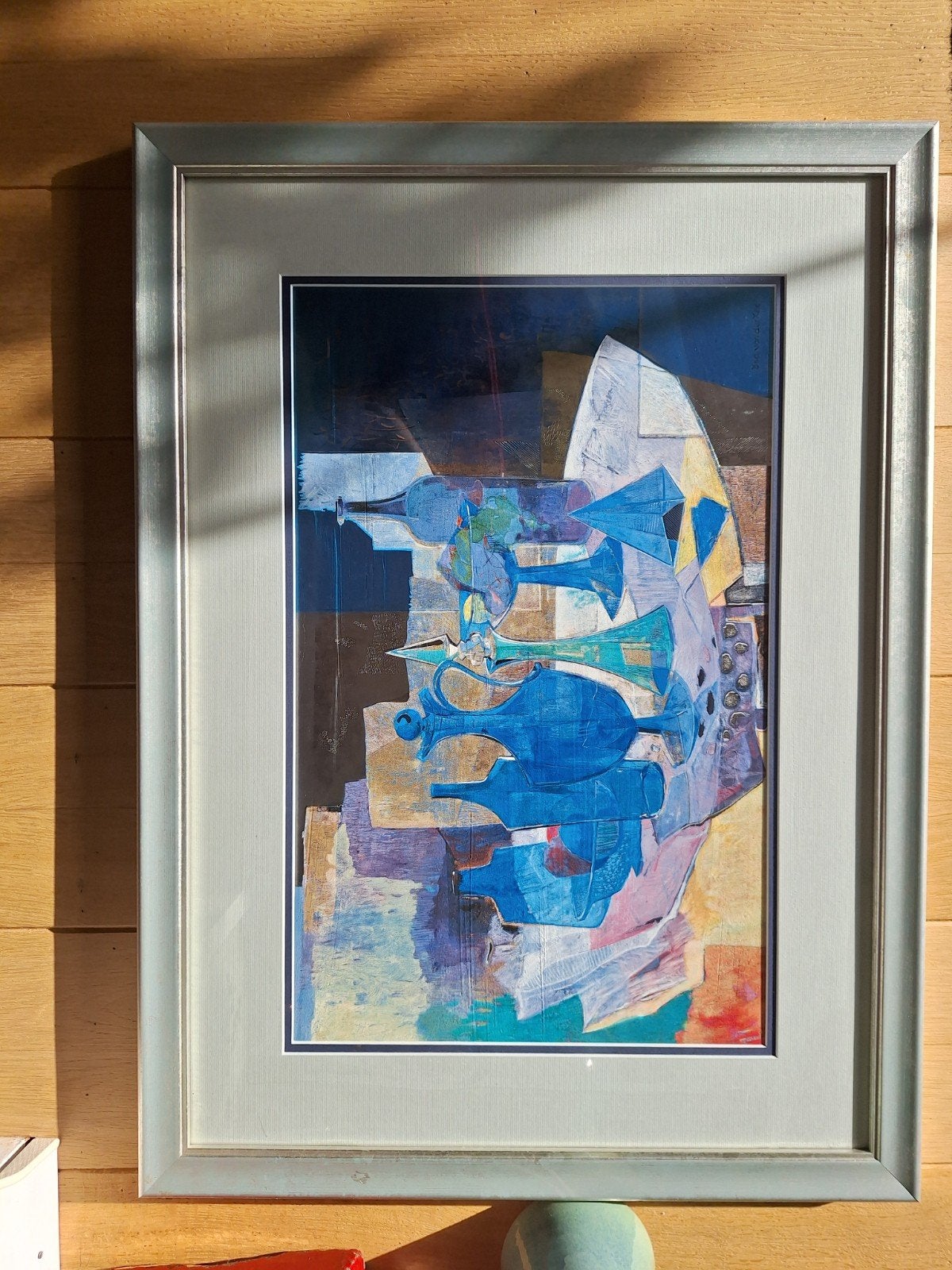 Mooi ingelijst kunstwerk 'Wine' – Isa van der Zee, Ingelijst, Ophalen, Abstract
