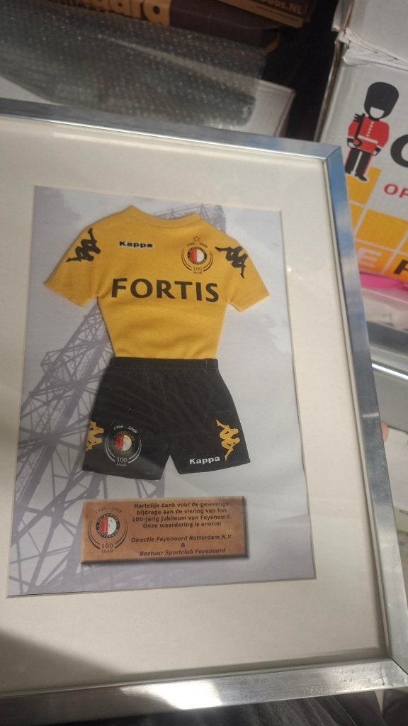 Ingelijst Feyenoord mini shirt tav 100 jarig bestaan, Ophalen, Nieuw, Feyenoord, Overige typen
