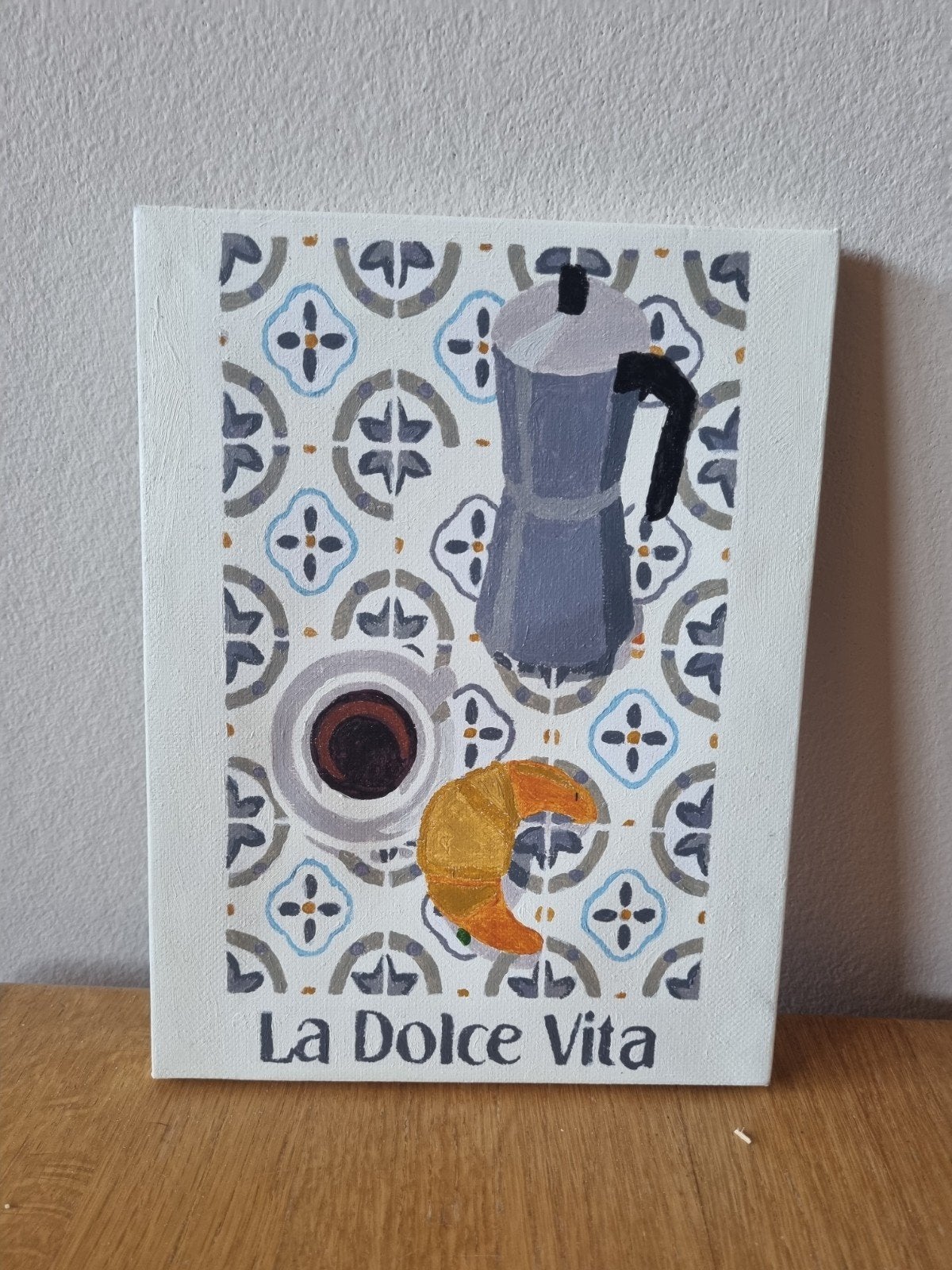 Schilderijtje 'La Dolce Vita' - Koffie,  Italiaan, Ophalen of Verzenden