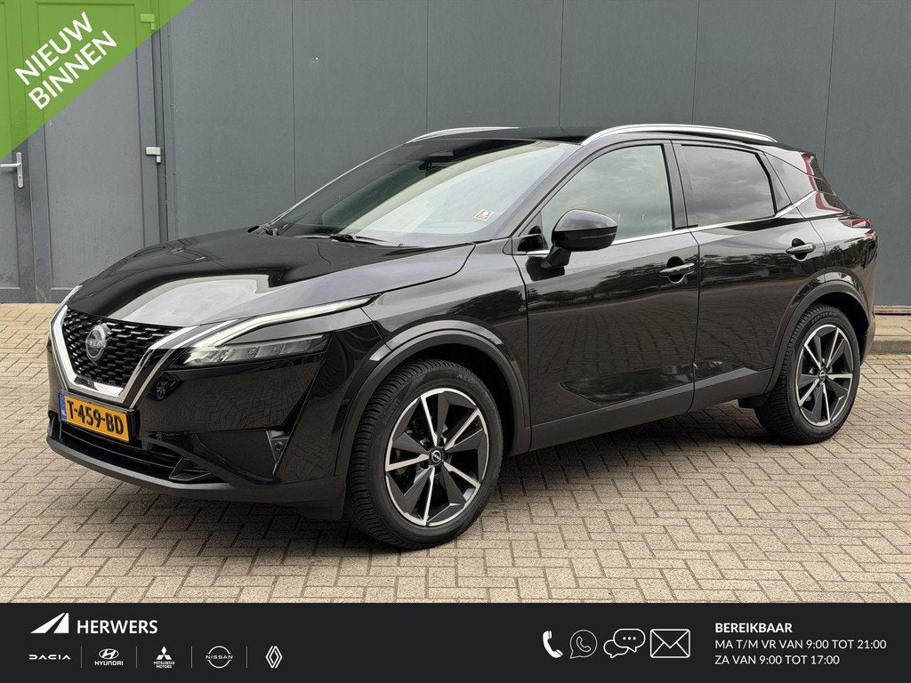 Nissan Qashqai 1.3 MHEV Tekna / Trekhaak / Panoramadak / HUD, Auto's, Nissan, Voorwielaandrijving, Gebruikt, Euro 6, 4 cilinders