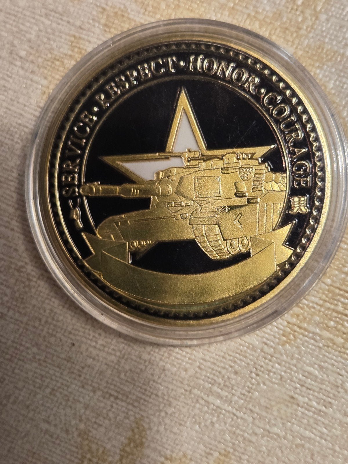 A Soldier's Prayer Challenge Coin - Tank & Helikopter, Verzamelen, Ophalen of Verzenden