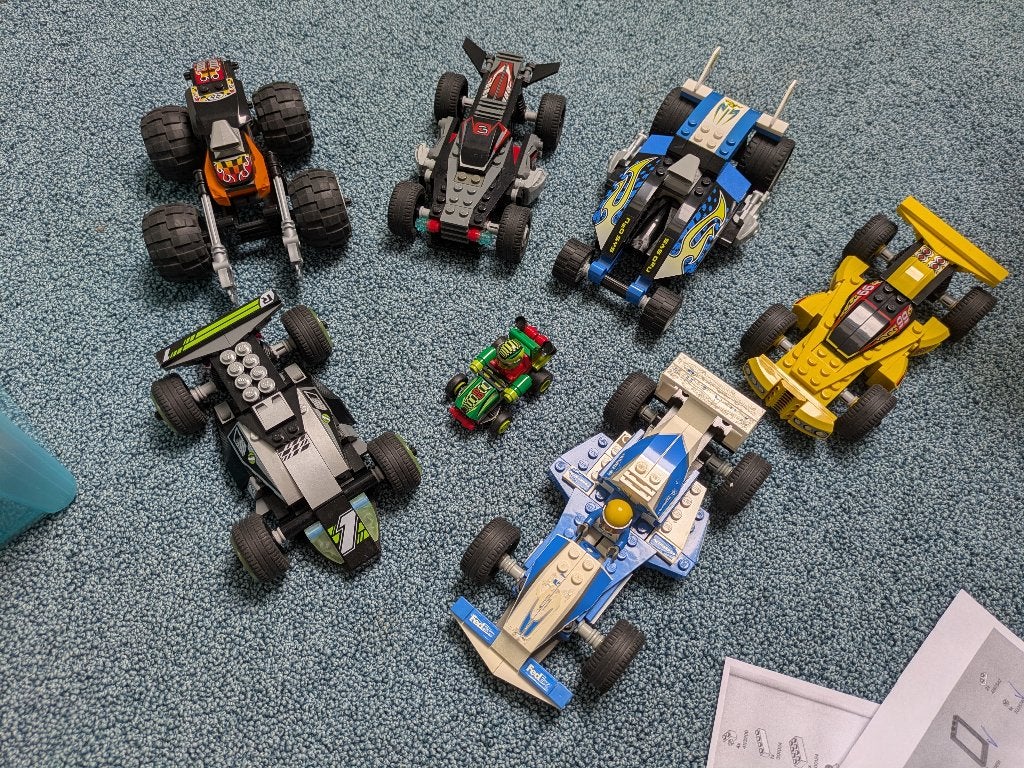 Lego Racers meerdere auto's, Ophalen, Gebruikt, Compleet, Lego