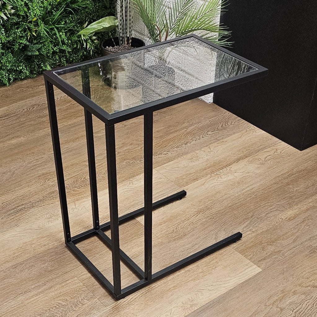 IKEA VITTSJÖ Laptophouder – Zwartbruin/Glas – 35x65 cm, Huis en Inrichting, 45 tot 60 cm, Minder dan 55 cm, Ophalen of Verzenden