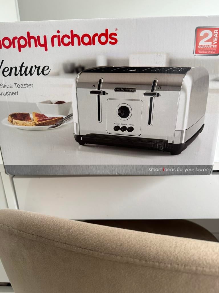 Toaster - Morphy Richards Venture -, Ophalen of Verzenden, Nieuw, Uitneembare kruimellade