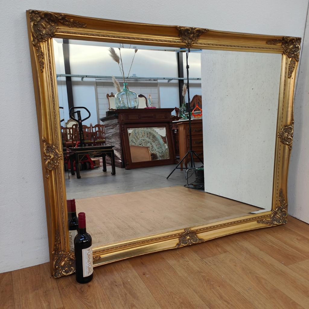 Grote Vintage Barok brocante facet schouwspiegel spiegel 01, Valkenswaard, Gebruikt, Info@flashbackfurniture.nl, Flashback Furniture
