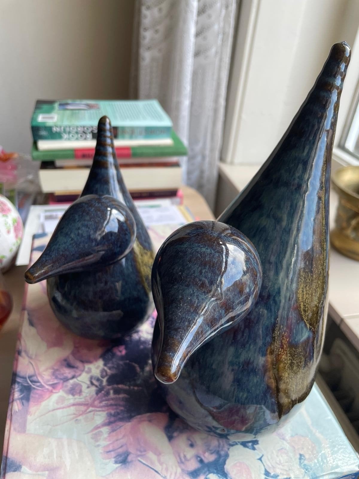 Set van 2 Scandinavische design keramische vogels, Ophalen, Object, Handgemaakt, Steen/keramiek