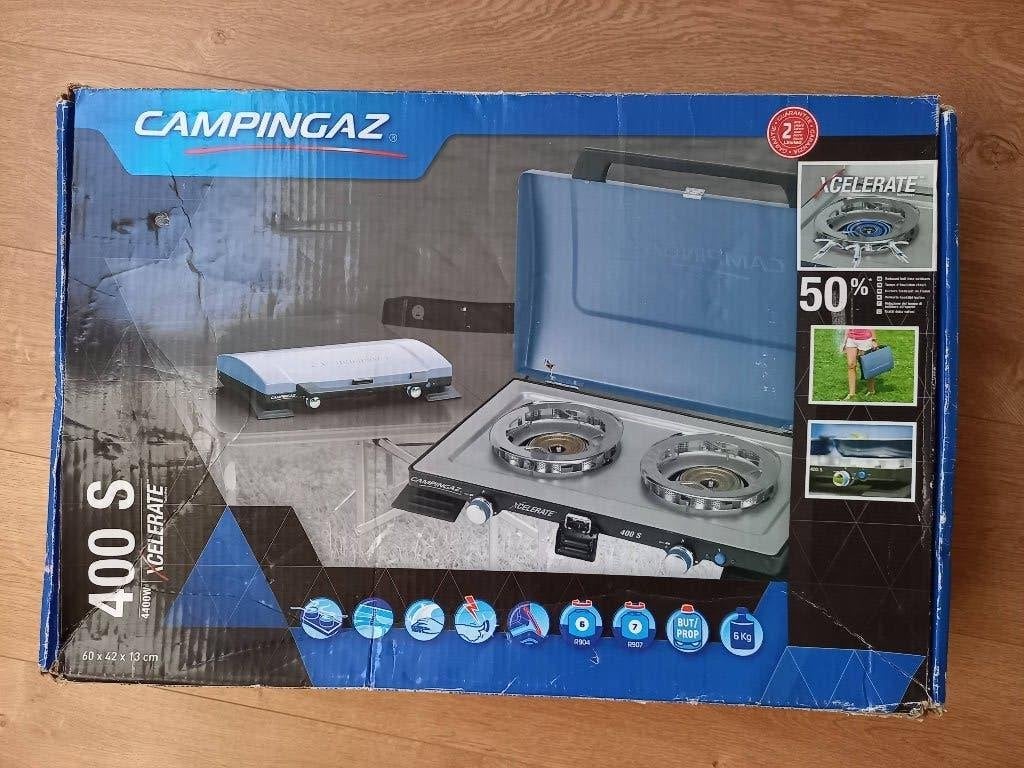 Campingaz Xcelerate 400 S - 2pits campingkookstel, Ophalen of Verzenden, Gebruikt