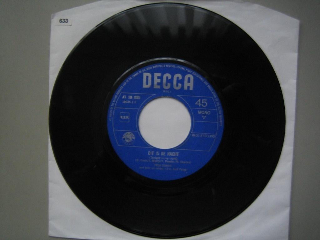 Trea Dobbs - Dit is de nacht_, Ophalen of Verzenden, Gebruikt, 7 inch, Levenslied of Smartlap