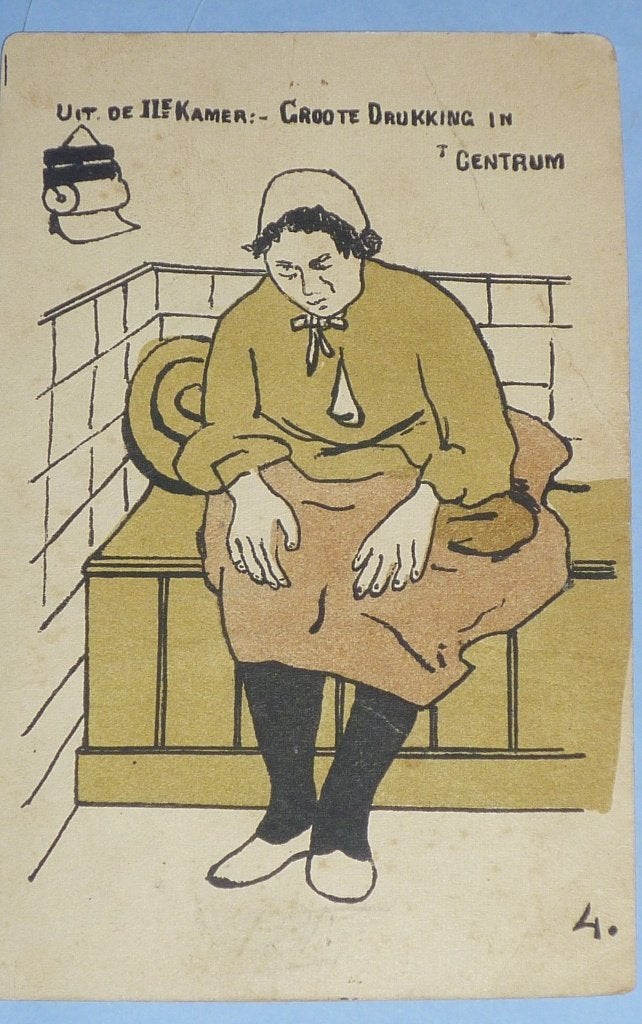 Politieke spotkaart 1903 - Groote drukking in 't Centrum, Verzamelen, Ophalen of Verzenden, Voor 1920, Gelopen, Politiek en Historie