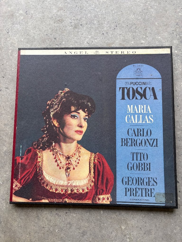 Maria Callas Puccini Tosca LP Box, Gebruikt, Overige componisten, Opera of Operette, Ophalen of Verzenden