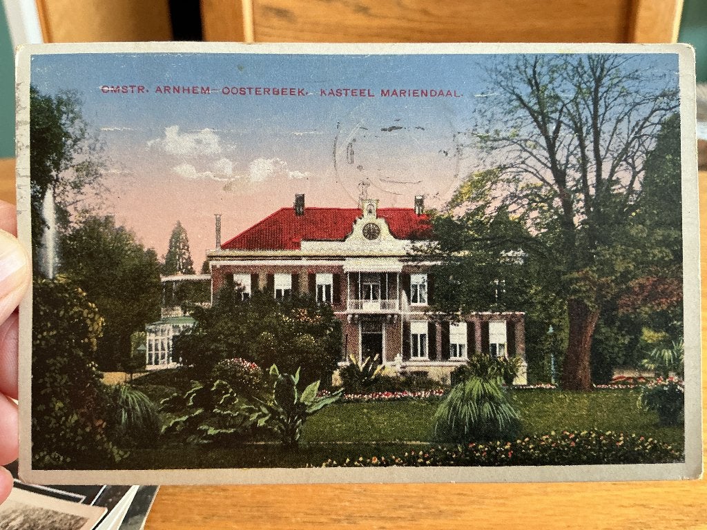 Arnhem kasteel Mariendaal 1920, Verzamelen, Ansichtkaarten | Nederland, Verzenden, 1920 tot 1940, Gelopen, Gelderland