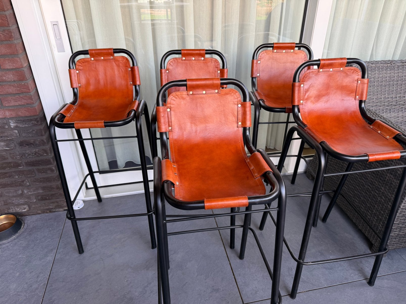 Barkrukken 5 stuks, 2 krukken, Ophalen, Zo goed als nieuw, 60 tot 90 cm