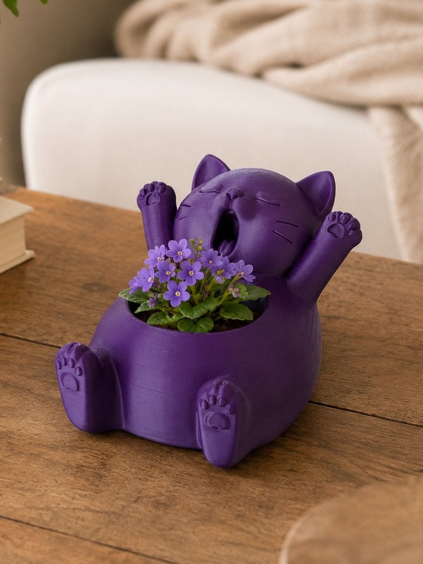 Leuke katten plantenpot - exclusief plant, Overige materialen, Verzenden, Overige vormen, Binnen