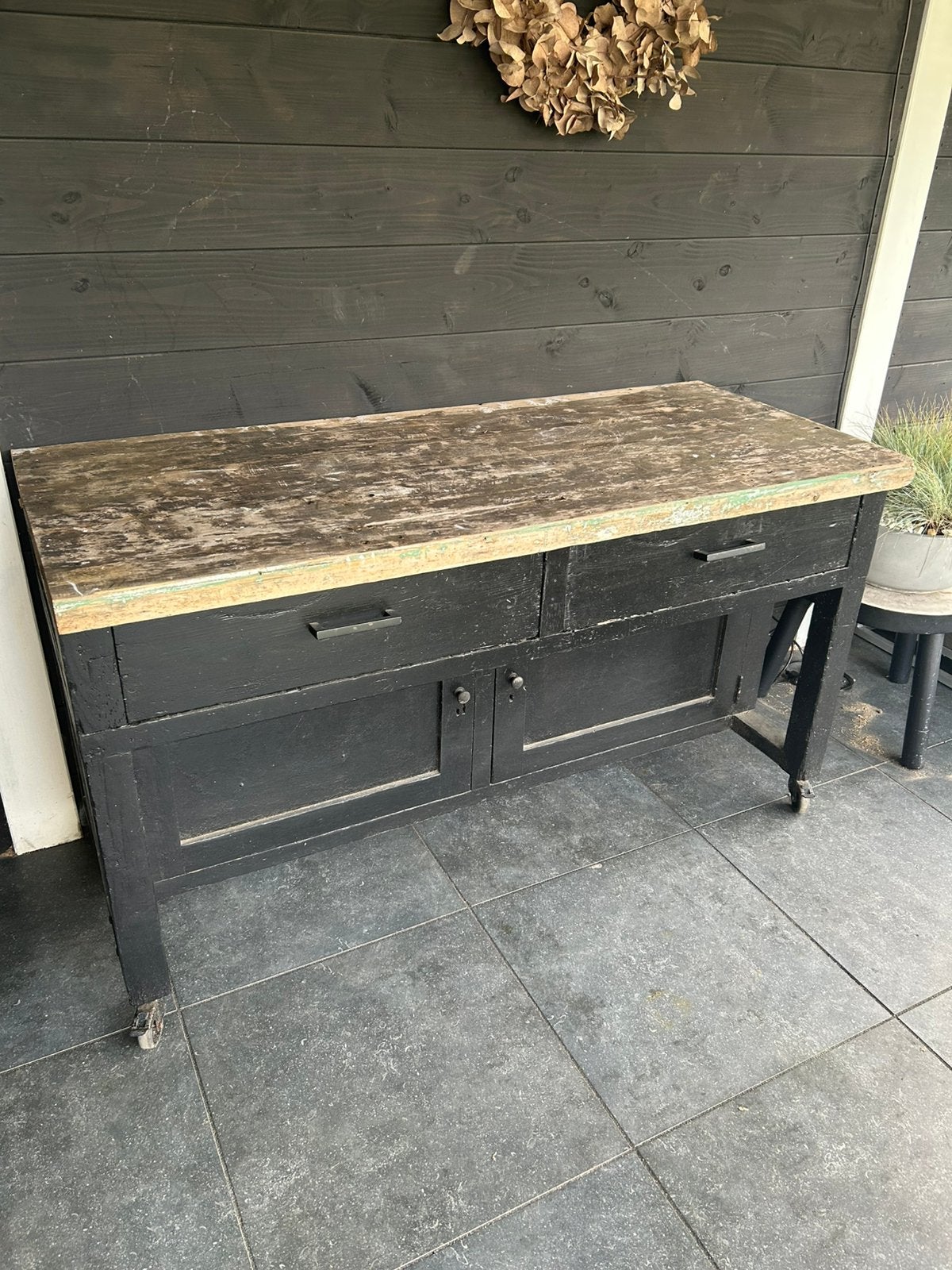 Mooie stoere werkbank / buitenkeuken, Ophalen, Gebruikt