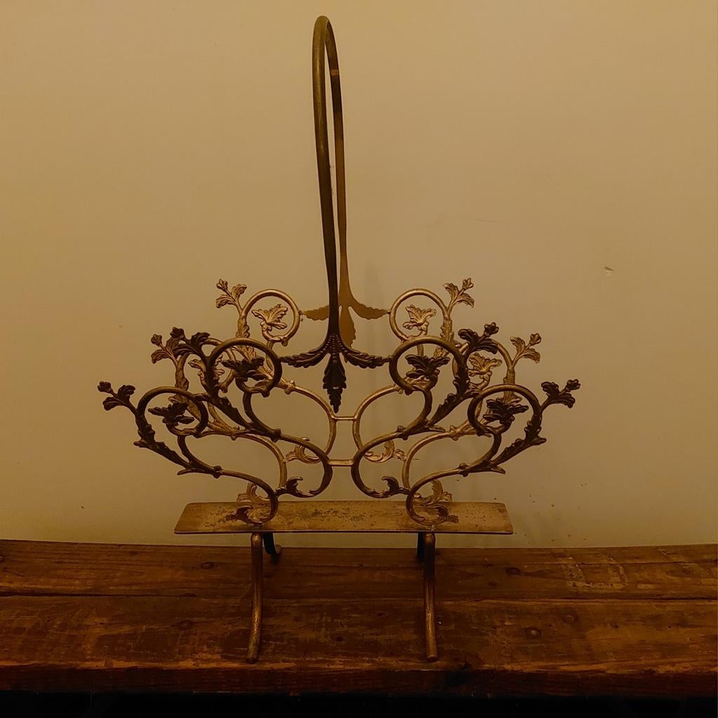 Koperen lectuurbak / lectuurmand, Antiek en Kunst, Ophalen
