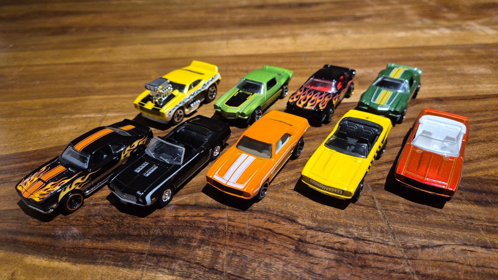 9x Hotwheels/Greenlight Chevrolet Camaro 1968-1970, Ophalen of Verzenden, Zo goed als nieuw, Auto