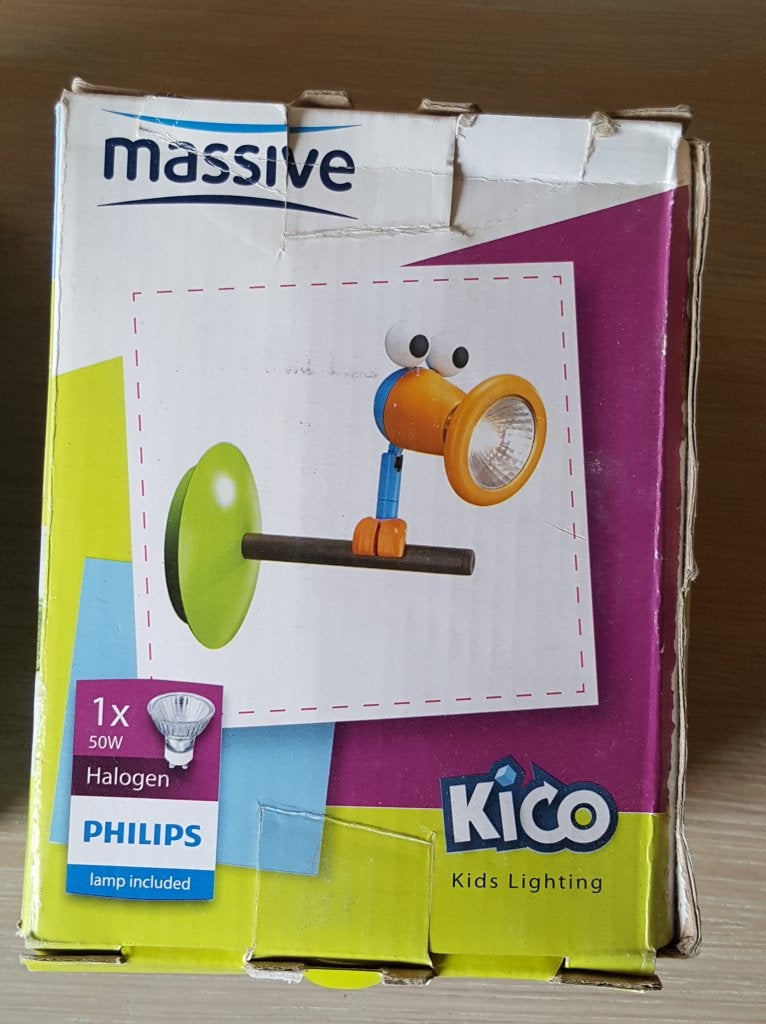 Philips Massive Kico Birdey wandlamp - NOS (Nieuw in doos), Ophangbaar, Nieuw, Ophalen of Verzenden, Meerkleurig