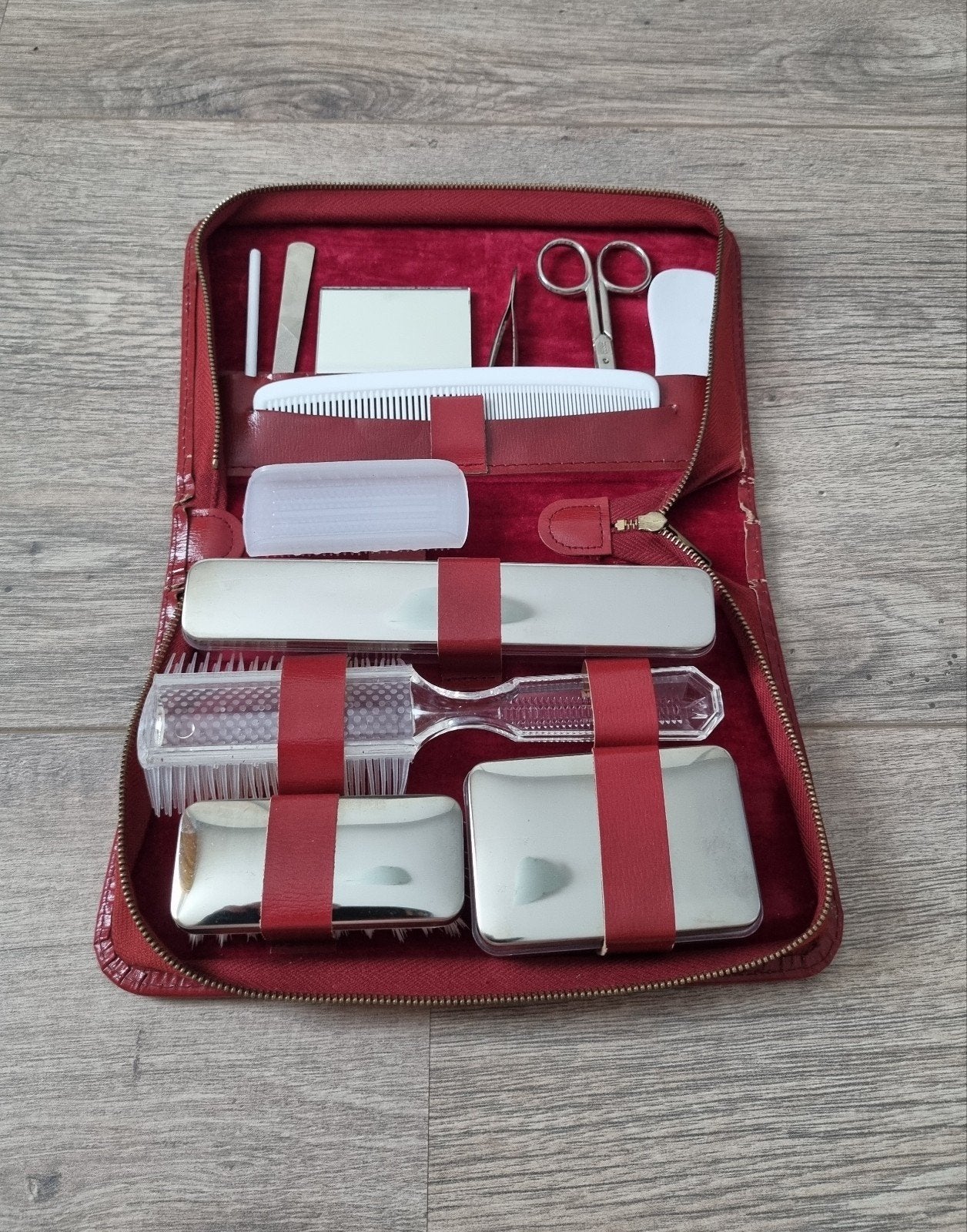 Vintage reisetui toiletartikelen, Ophalen of Verzenden, Gebruikt, Minder dan 35 cm