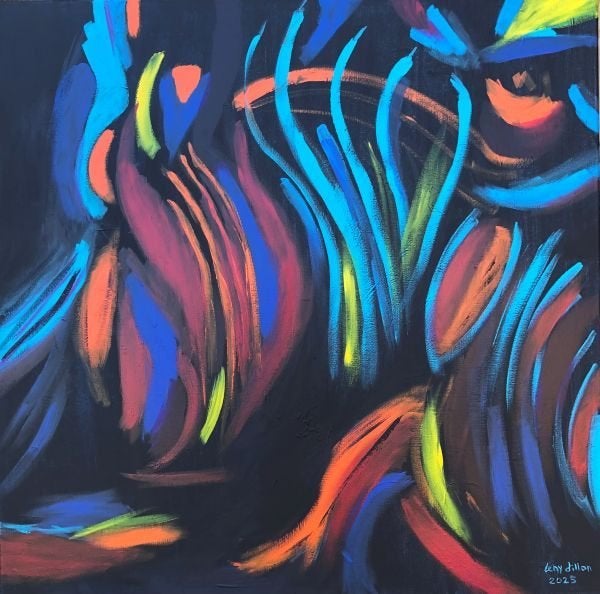 diverse abstracte schilderijen OPRUIMING, Ophalen