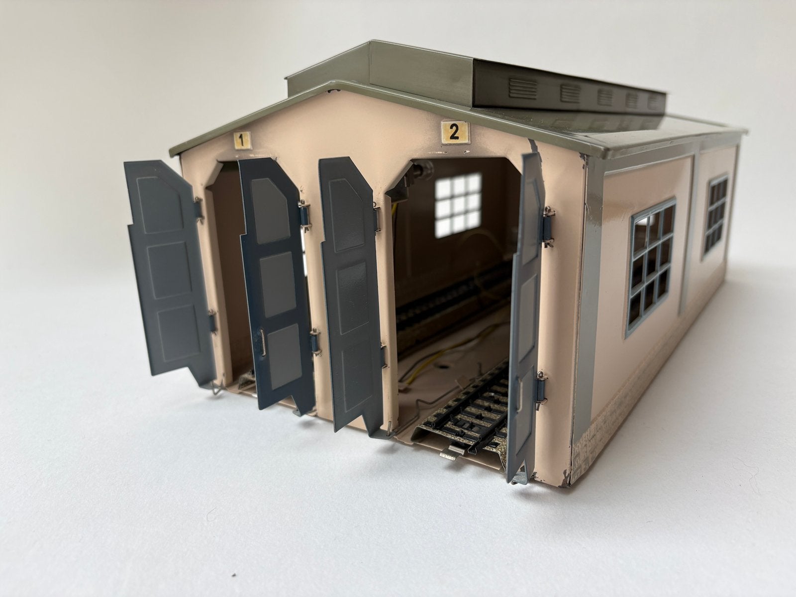 Marklin 800 H0 locloods 412  7029 met verlichting en rails, Wisselstroom, Rails, Ophalen of Verzenden, Zo goed als nieuw