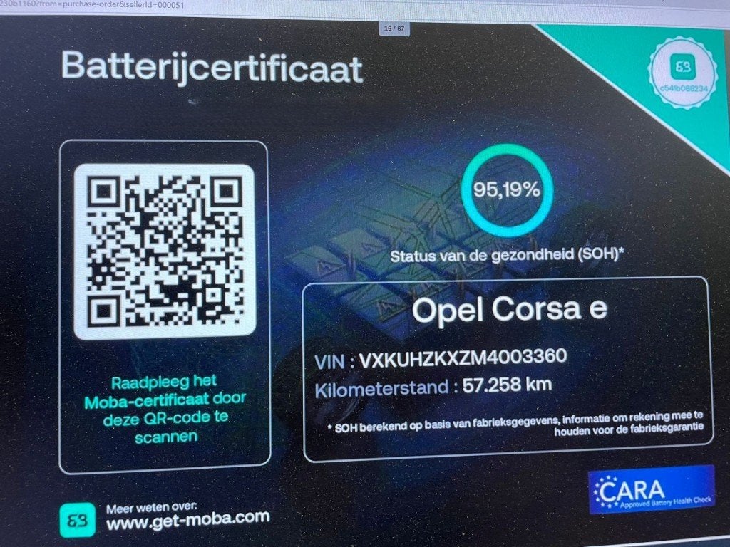 Opel CORSA Edition 50 kWh - Carplay, Cruise, Clima, SOH 95,1, Auto's, Opel, 136 pk, Gebruikt, Met garantie (alle), Zwart