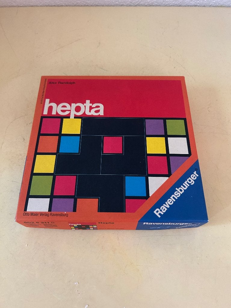 Hepta Ravensburger (1974) - Vintage spel compleet, Een of twee spelers, Ophalen of Verzenden, Gebruikt, Ravensburger