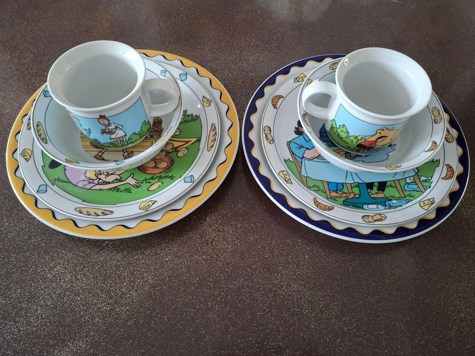 Suske en Wiske Servies Eschenbach Porzellan (2 sets), Ophalen of Verzenden, Nieuw, Overige stijlen, Bord(en)