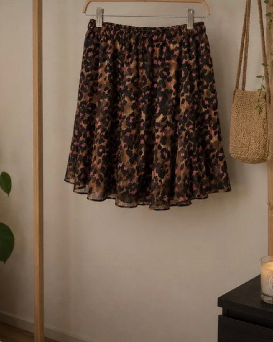 Scotch & Soda Luipaardprint Rok Maat S, Bruin, Ophalen of Verzenden, Zo goed als nieuw, Maat 36 (S)