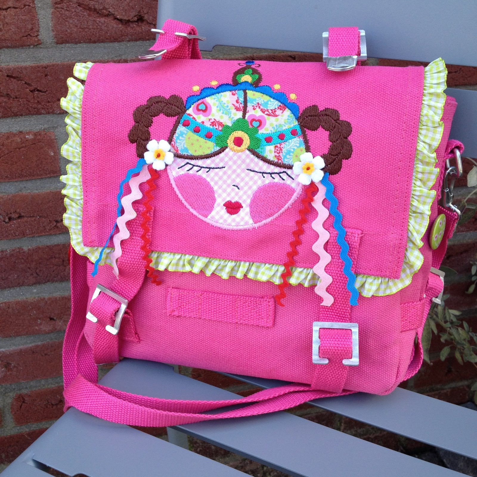 Stoer, vrolijk schooltasje, model pukkel, Minder dan 30 cm, Nieuw, Ophalen of Verzenden, Roze