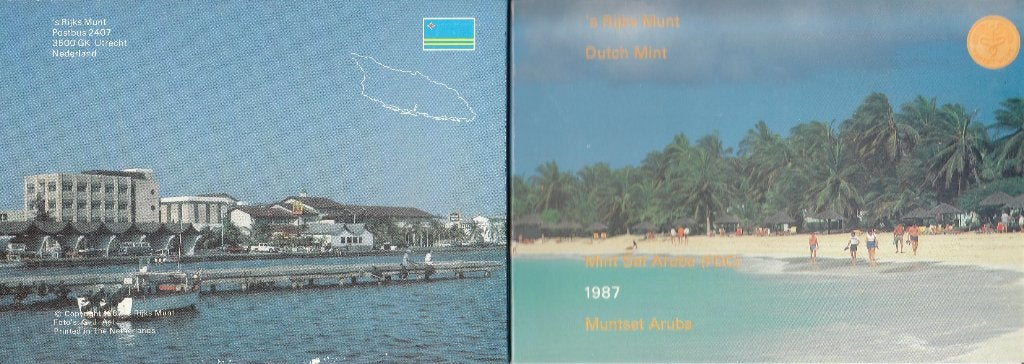Muntset Aruba 1987 F.D.C. - Eerste uitgifte, Ophalen of Verzenden, Zuid-Amerika, Setje
