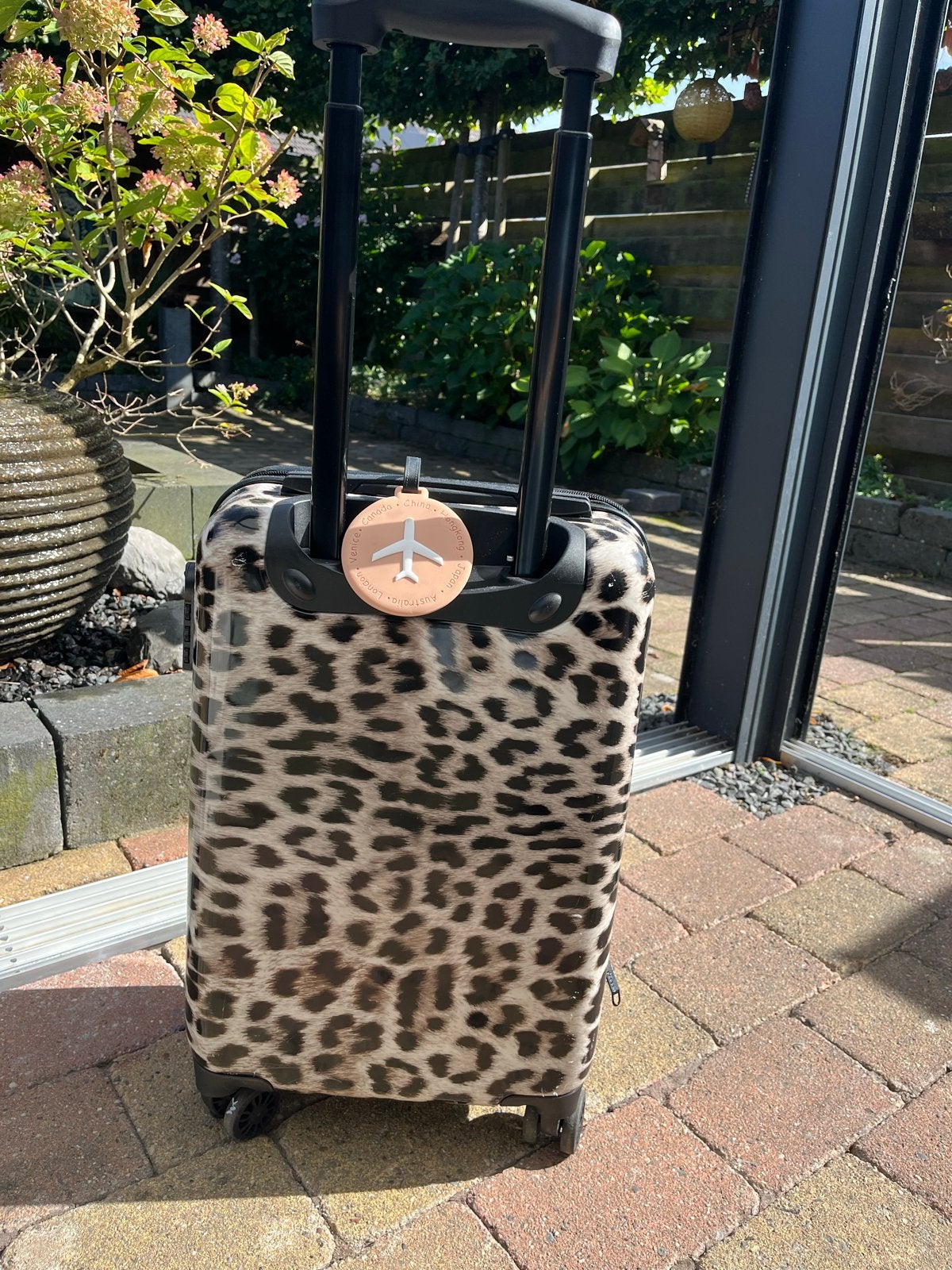 Stijlvolle handbagage koffer 45x30 cm met luipaardprint, Ophalen, 40 tot 60 cm, 30 cm of meer, Overige kleuren