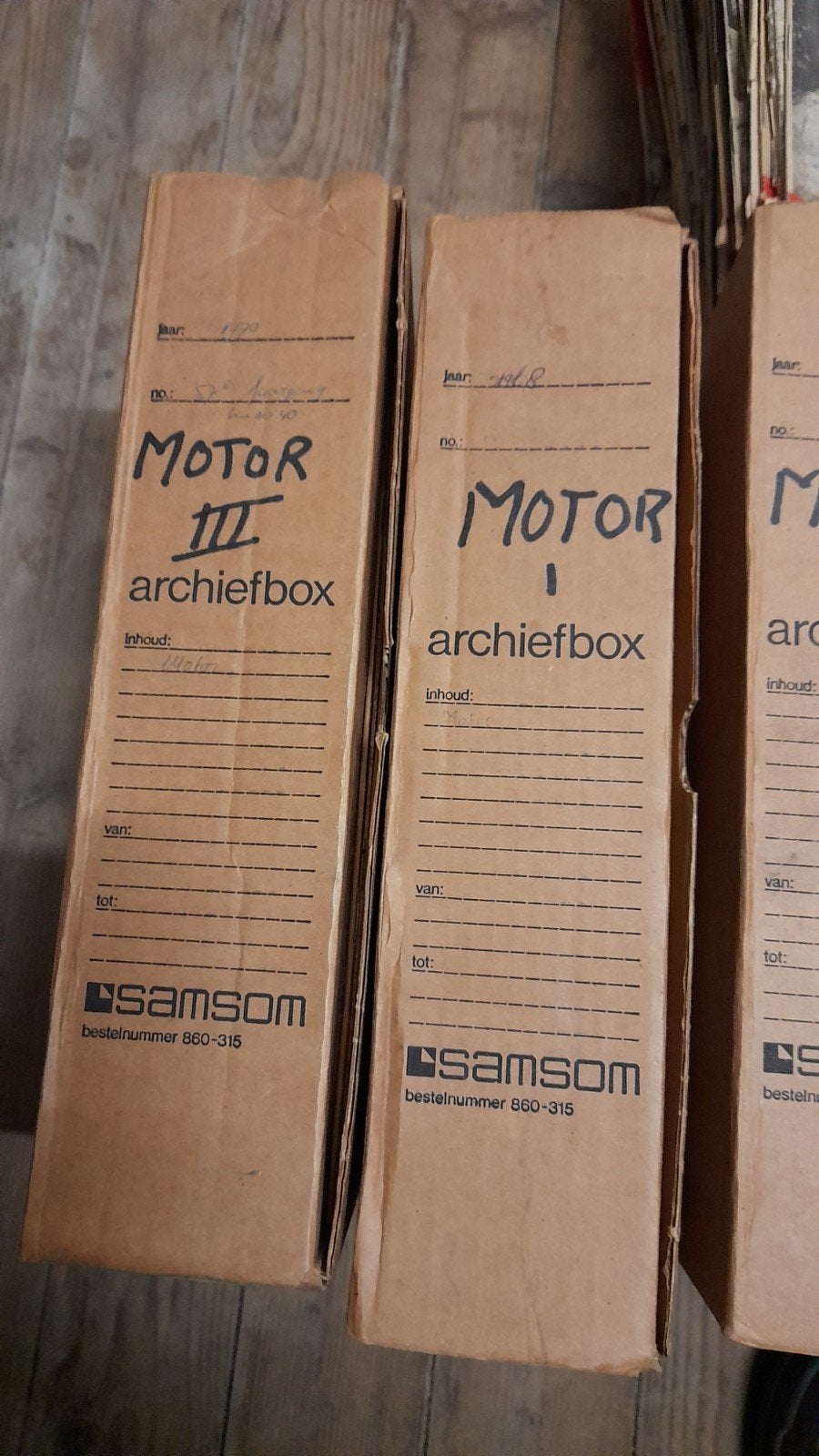 Collectie tijdschrift Motor, Motoren, Ophalen