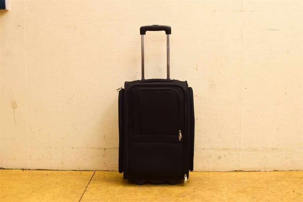 Koffer/Trolley 50487, Wieltjes, 30 cm of meer, Gebruikt, Zwart