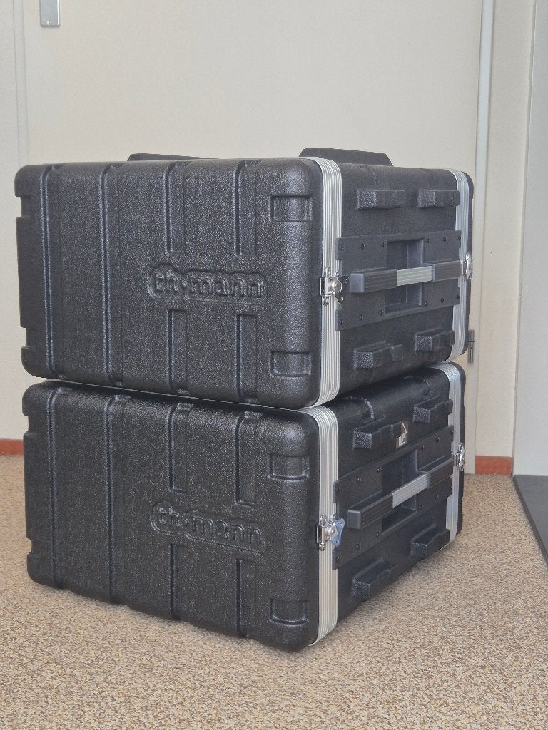 2x Thomann Flightcase / Rack Case 6U 19 inch 19", Ophalen of Verzenden, Zo goed als nieuw, Overige instrumenten, Flightcase