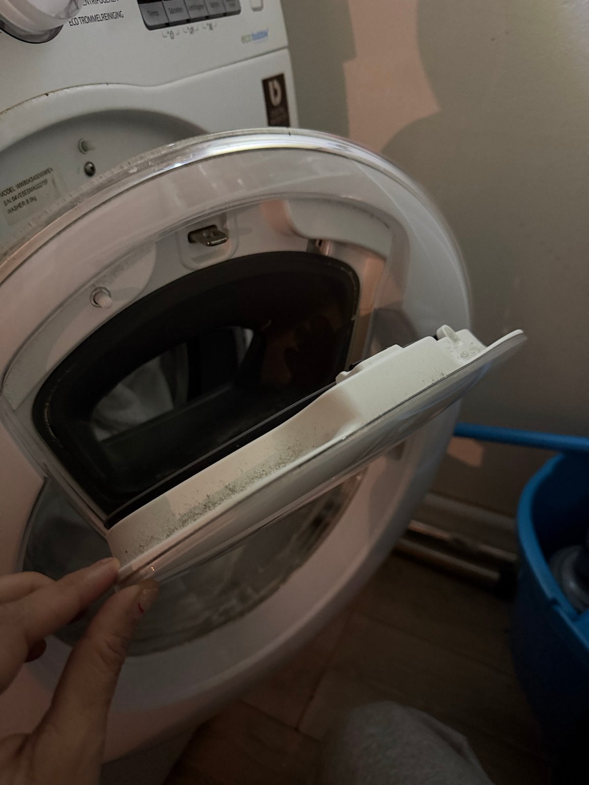 Samsung WW80K5400WW/EN Wasmachine 8kg EcoBubble, Witgoed en Apparatuur, Ophalen, Gebruikt, Voorlader, Kort programma