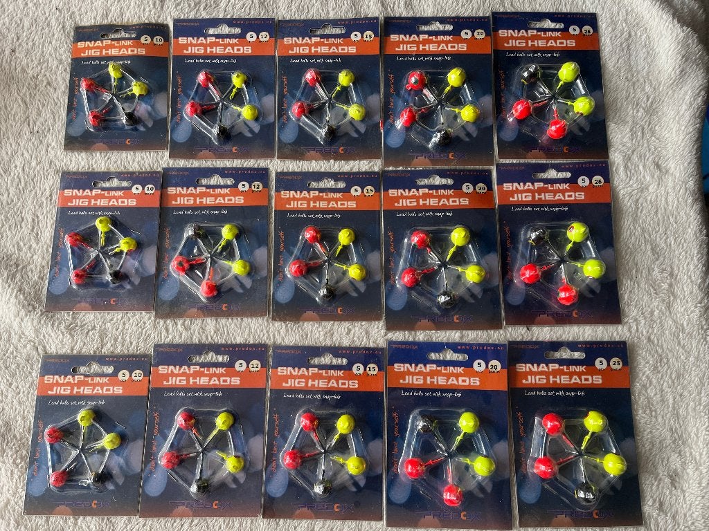adv 929 / NIEUW mixset 15 blisters jigloodkoppen, Ophalen of Verzenden, Nieuw, Overige typen