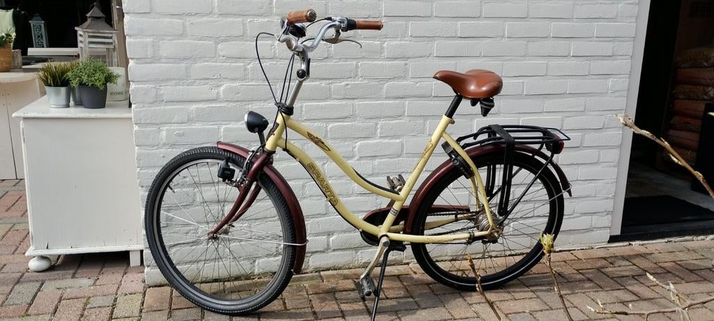 Stoere SPARTA fiets met leren handvaten en 7 versnellingen., Fietsen en Brommers, Fietsen | Dames | Damesfietsen, Ophalen, Gebruikt