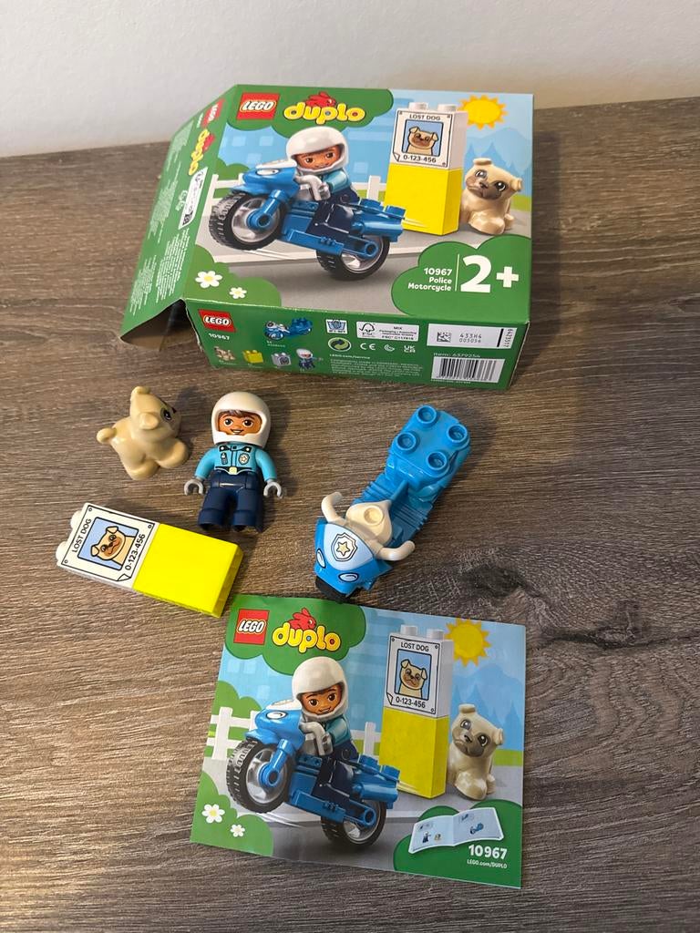 LEGO Duplo 10967 Politie Motorfiets - Weinig gebruikt, Ophalen, Zo goed als nieuw, Jongen of Meisje