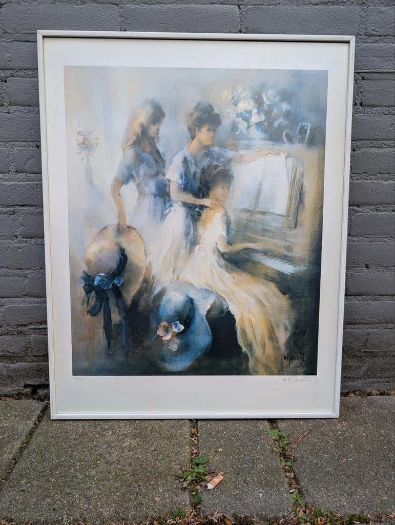 Litho Willem Haenraets gesigneerd, Antiek en Kunst, Ophalen