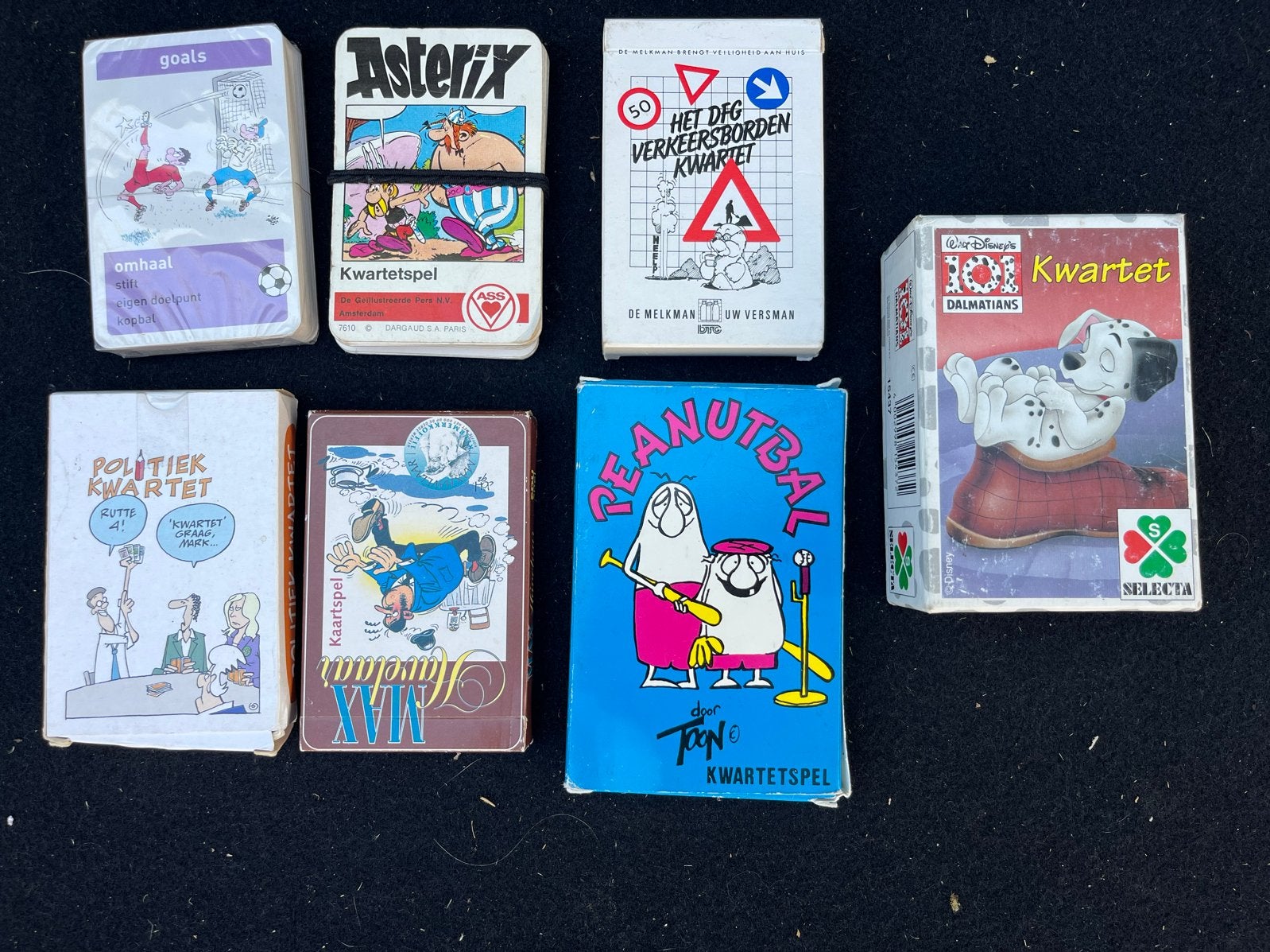 Diverse Kwartetten met Stripfiguren - Asterix en FC Knudde, Verzamelen, Verzenden, Asterix en Obelix, Gebruikt, Boek of Spel
