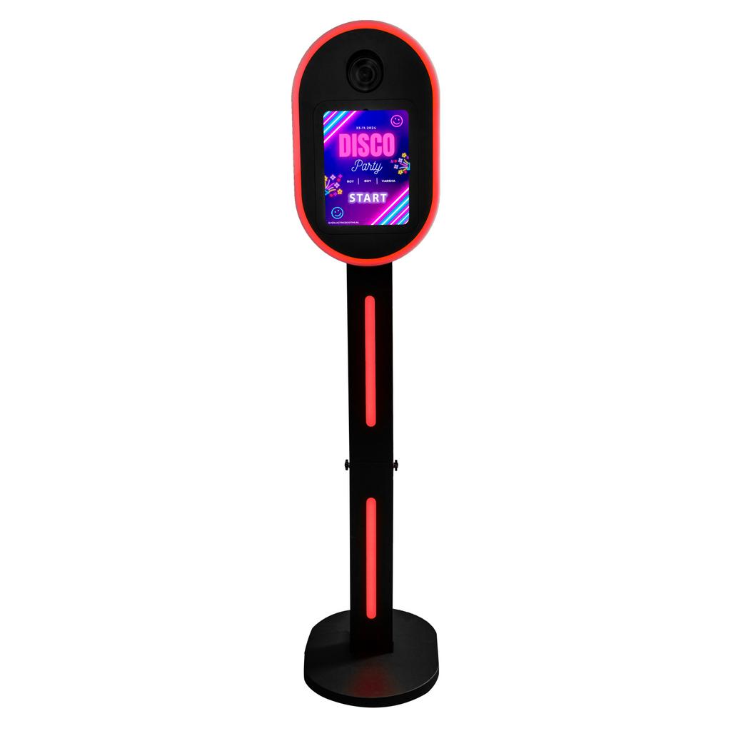 Te huur: Neon Photobooth (zwart) inc. bezorging en printer, Hobby en Vrije tijd, Feestartikelen | Verhuur, Ophalen of Verzenden