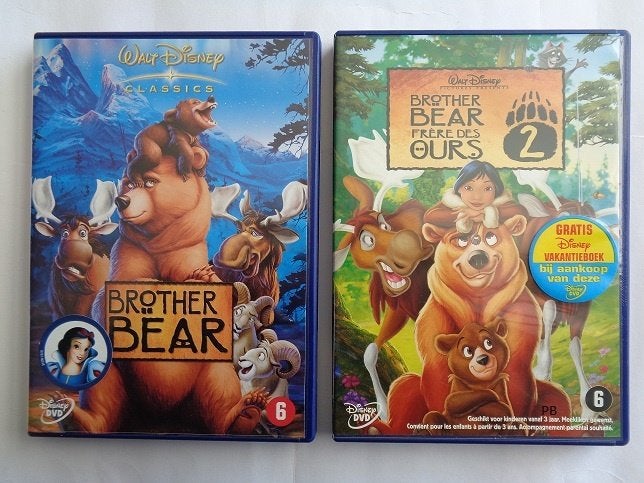 Walt Disney Brother Bear, Deel 1 en 2 (Disney Dvdset), Tekenfilm, Nederlands, Ophalen of Verzenden, Zo goed als nieuw