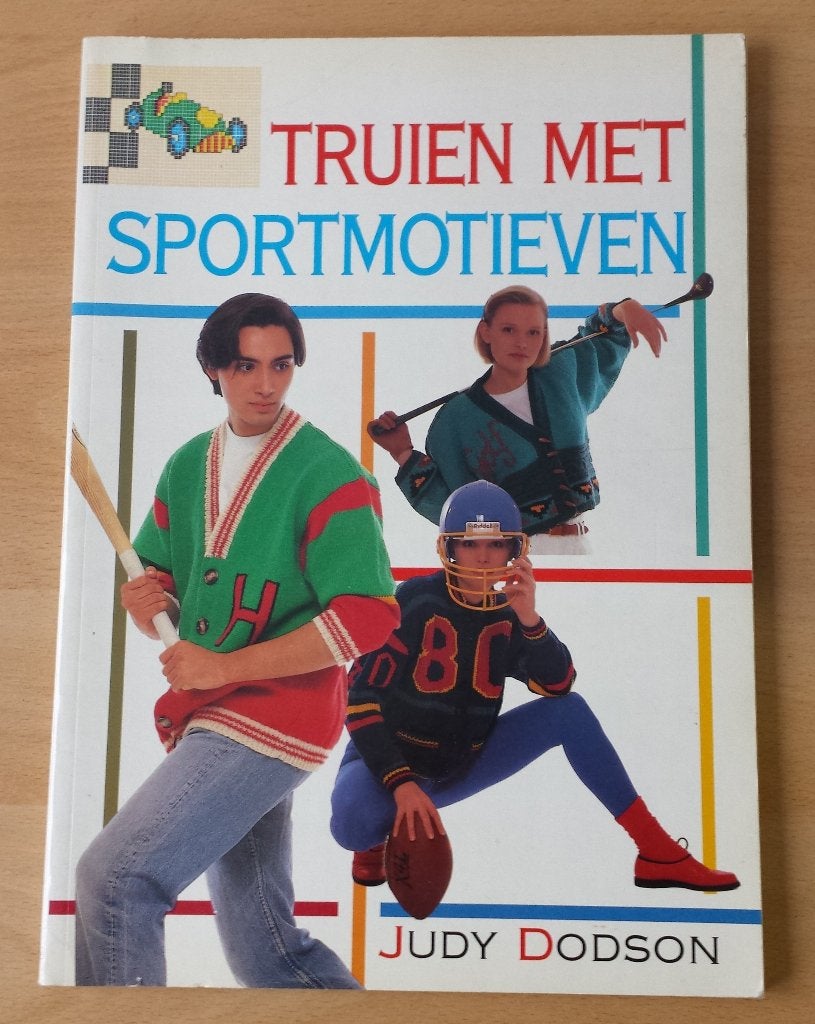 Breien - Truien met Sportmotieven - Judy Dodson - 1989, Gebruikt, Ophalen of Verzenden, Patroon of Boek, Nvt