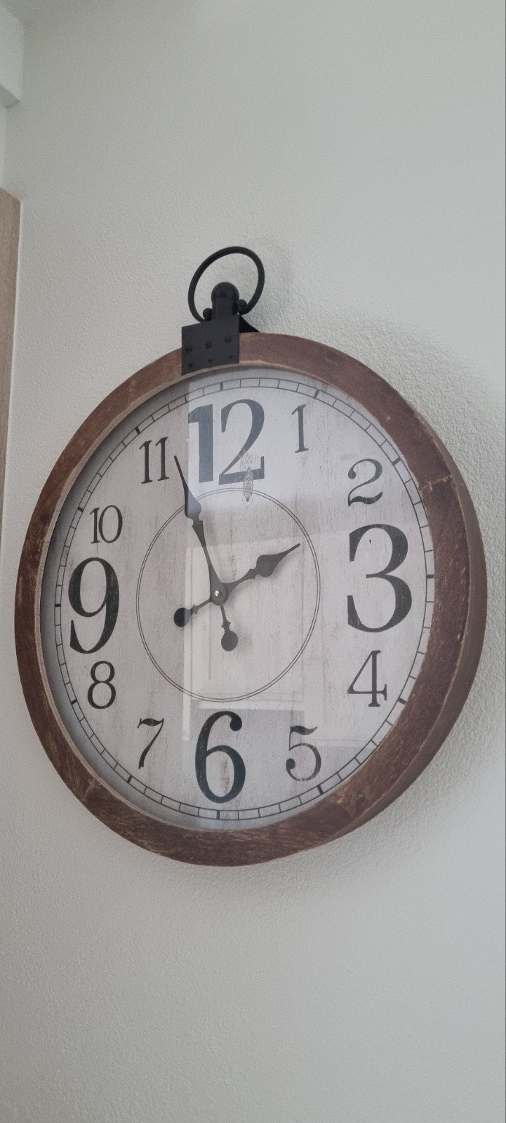 Grote houten zakhorloge klok, Huis en Inrichting, Woonaccessoires | Klokken, Landelijk, Ophalen, Wandklok