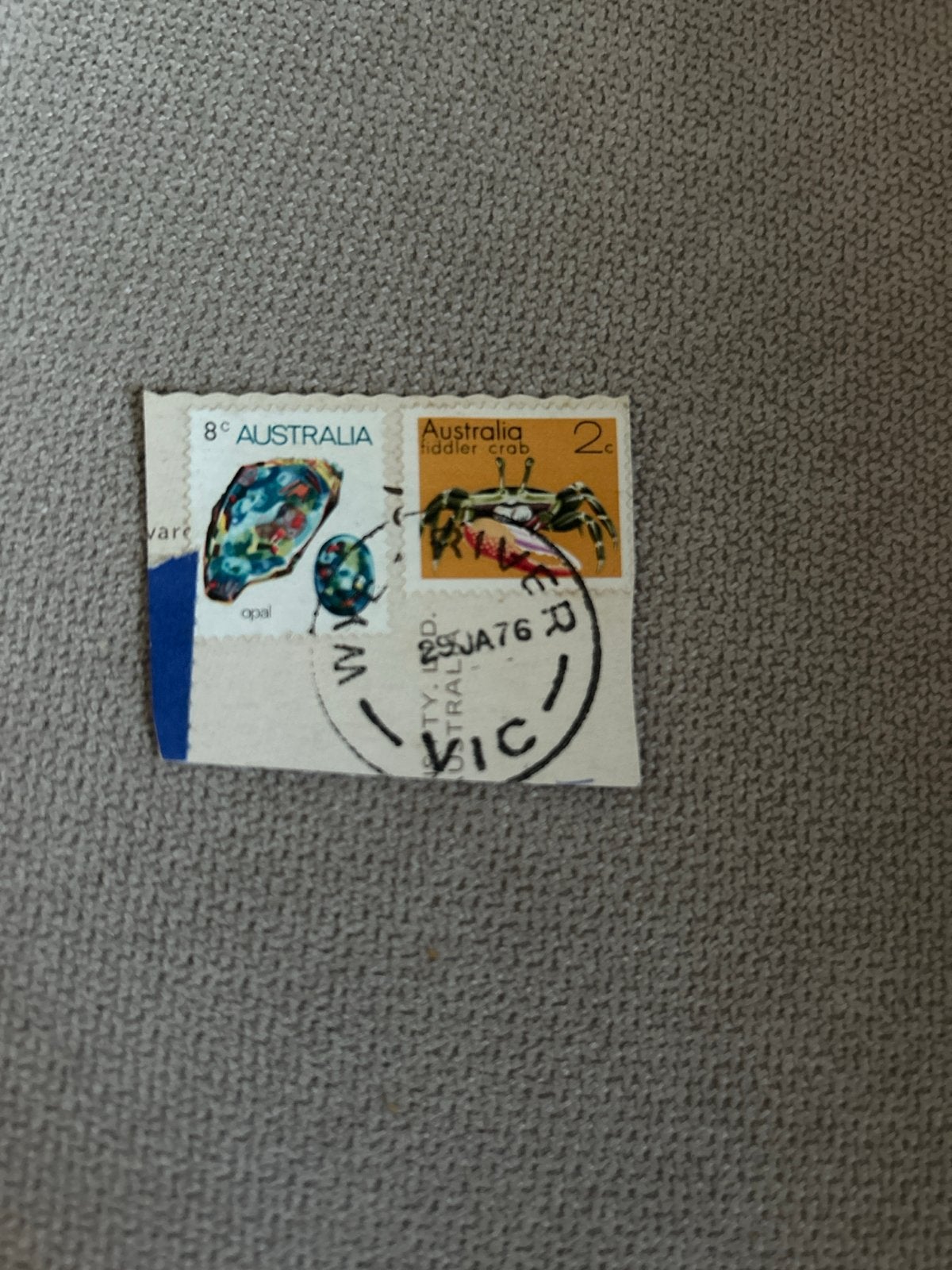 Australische postzegels: Opaal en Fiddler Krab (Gestempeld), Ophalen of Verzenden, Overige landen, Gestempeld