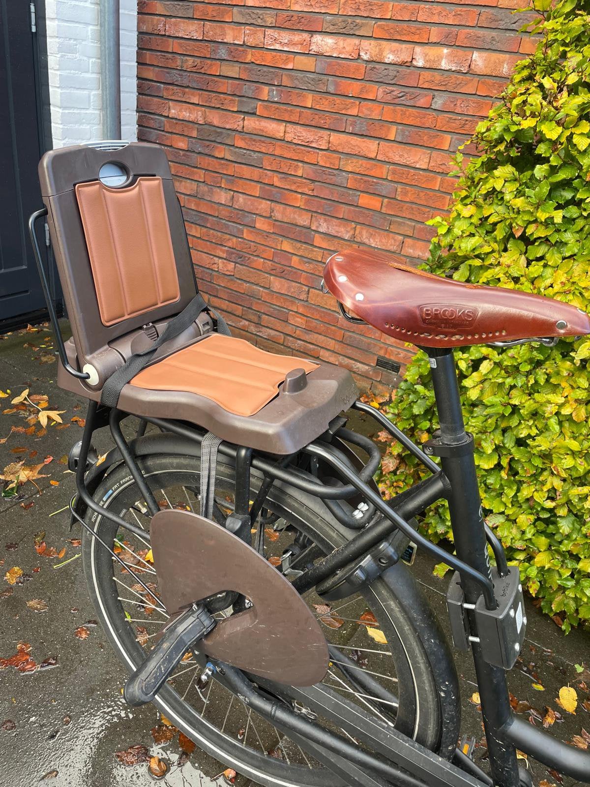 Bobike achterzitje classic junior plus (tot 35 kilo) bruin, Ophalen, Achterzitje, 22 t/m 36 kg, Gebruikt
