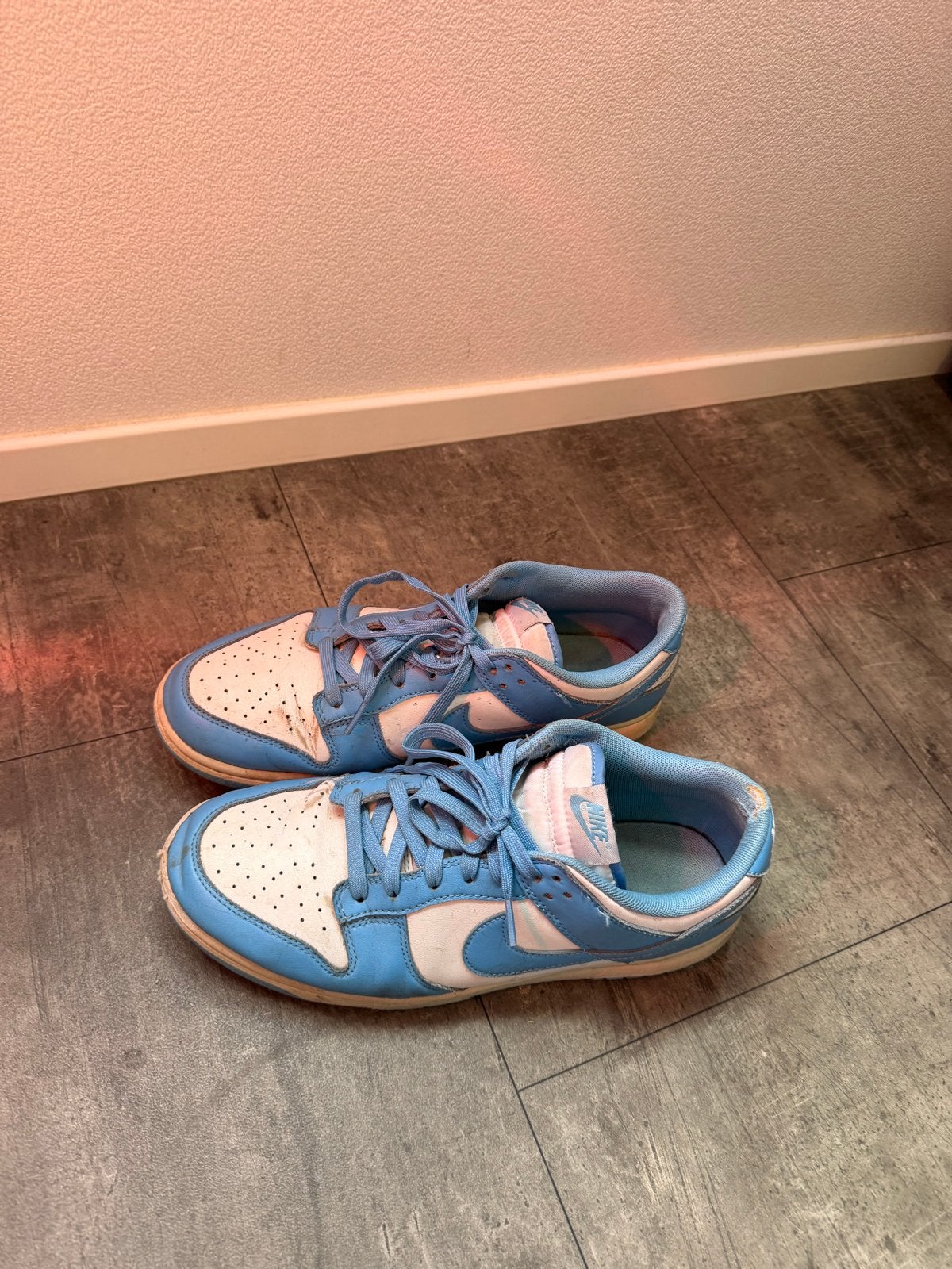 Nike Dunk Low UNC - Maat 45, Blauw, Ophalen of Verzenden, Sneakers of Gympen, Gedragen